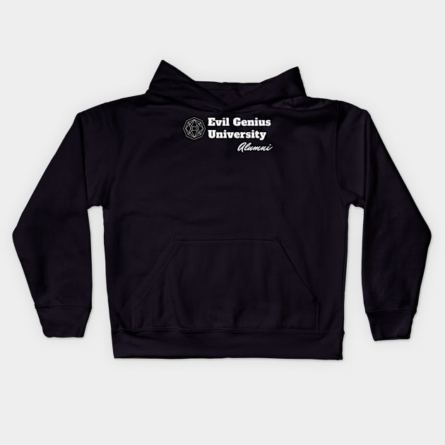 Evil Genius University Kids Hoodie by TeeNoir